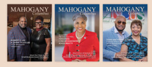 Covers of Mahogany Magazine, published by Columbus entrepreneur C. Sunny Martin.